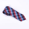 Multi Colors Red Backetweave GQ Designer Tie Men's Skinny Necktie 3" 7.5cm Knot