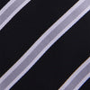 Black & SIlver Formal Business Striped 3 Inch Necktie Mens Professional Fashion