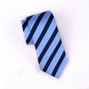 Wall Street Blue Striped Formal Business Dressy Fashion Standard 3 Inch Tie