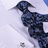 Blue Floral Italian Novelty 3" Necktie Business Formal Elegance Smart Ego Man