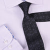 Black Floral Boss Formal Business Striped 3 Inch Tie Mens Professional Fashion