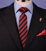 Red & Black Boss Formal Business Striped 3 Inch Tie Mens Professional Fashion