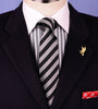 Popular Black Boss Formal Business Striped 3 Inch Tie Mens Professional Fashion