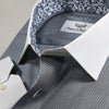 New Arrival Black Houndstooth Contrast Formal Business Dress Shirt Inner Lining Luxury Fashion