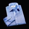 Classic Blue Twill Professional Dress Shirt With Special Inner Lining in Standard Cuff