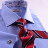 B2B Shirts - Classic New Arrival Blue Twill Professional Dress Shirt in Double French Cuff in All Sizes - Business to Business