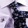 B2B Shirts - New Arrival White Checks On Twill Formal Business Dress Shirt With Fashion Inner-Lining - Business to Business