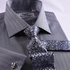 B2B Shirts - New Arrival Unique Designed Grey Herringbone Formal Business Dress Shirt Stylish Luxury Fashion Apparel in French Cuffss - Business to Business