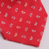 B2B Shirts - Fiery Red Wide Tie with Paisley Luxury Fashion - Business to Business